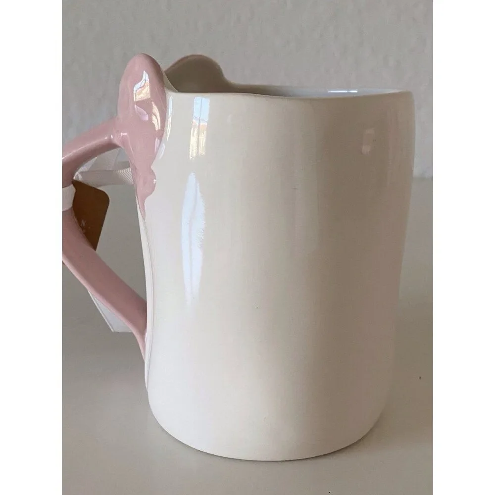 Rae Dunn Disney Aristocats‎ Duchess & Marie Cat Life Pink Bow Handle Mug Cup NEW - Picture 5 of 11